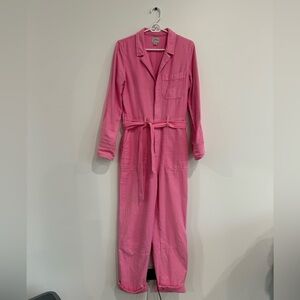 J. Crew Vibrant Pink Collared Jumpsuit